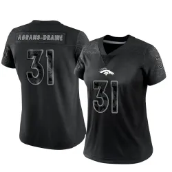 Women's Kris Abrams-Draine Denver Broncos No.31 Limited Reflective Jersey - Black