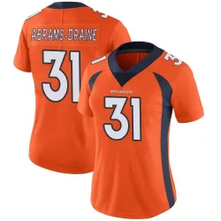 Women's Kris Abrams-Draine Denver Broncos No.31 Limited Team Color Vapor Untouchable Jersey - Orange