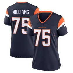 Women's Kristian Williams Denver Broncos No.75 Game Alternate Jersey - Navy