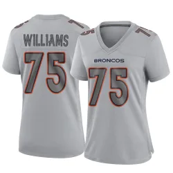 Women's Kristian Williams Denver Broncos No.75 Game Atmosphere Fashion Jersey - Gray