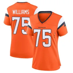 Women's Kristian Williams Denver Broncos No.75 Game Jersey - Orange