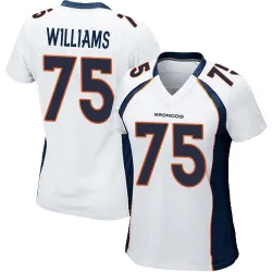 Women's Kristian Williams Denver Broncos No.75 Game Jersey - White