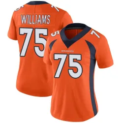 Women's Kristian Williams Denver Broncos No.75 Limited Team Color Vapor Untouchable Jersey - Orange