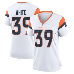 Women's Kyrese White Denver Broncos No.39 Game 2nd Jersey - White
