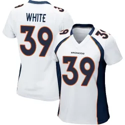 Women's Kyrese White Denver Broncos No.39 Game Jersey - White