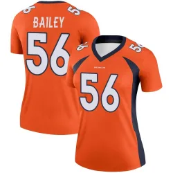 Women's Levelle Bailey Denver Broncos No.56 Legend Jersey - Orange