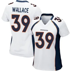 Women's Levi Wallace Denver Broncos No.39 Game Jersey - White