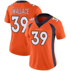 Women's Levi Wallace Denver Broncos No.39 Limited Team Color Vapor Untouchable Jersey - Orange