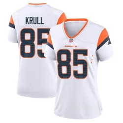 Women's Lucas Krull Denver Broncos No.85 Game 2nd Jersey - White
