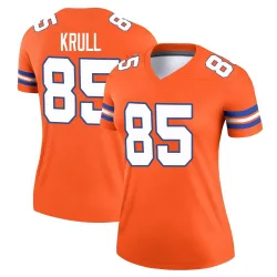 Women's Lucas Krull Denver Broncos No.85 Legend Alternate Mile High Collection 1977 Throwback Jersey - Orange