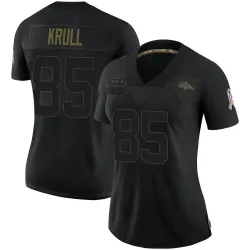 Women's Lucas Krull Denver Broncos No.85 Limited 2020 Salute To Service Jersey - Black