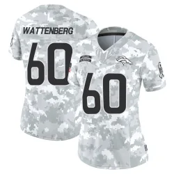 Women's Luke Wattenberg Denver Broncos No.60 Limited 2024 Salute to Service Jersey - Arctic Camo