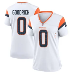Women's Mario Goodrich Denver Broncos No.0 Game 2nd Jersey - White