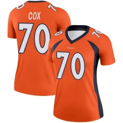Women's Marques Cox Denver Broncos No.70 Legend Jersey - Orange