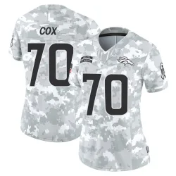 Women's Marques Cox Denver Broncos No.70 Limited 2024 Salute to Service Jersey - Arctic Camo