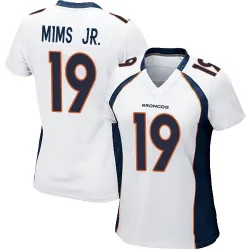 Women's Marvin Mims Jr. Denver Broncos No.19 Game Jersey - White