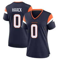 Women's Matt Haack Denver Broncos No.0 Game Alternate Jersey - Navy