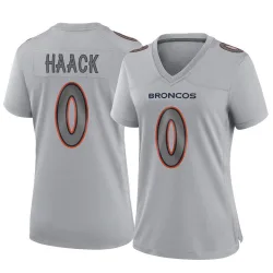 Women's Matt Haack Denver Broncos No.0 Game Atmosphere Fashion Jersey - Gray
