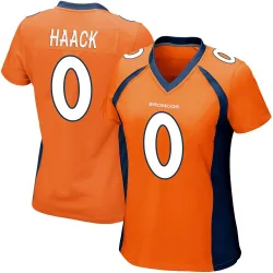Women's Matt Haack Denver Broncos No.0 Game Team Color Jersey - Orange