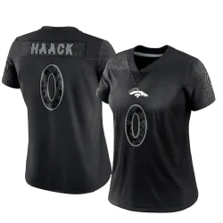 Women's Matt Haack Denver Broncos No.0 Limited Reflective Jersey - Black