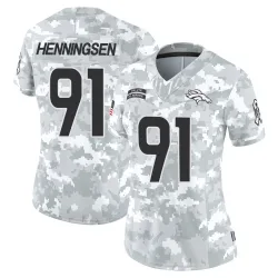 Women's Matt Henningsen Denver Broncos No.91 Limited 2024 Salute to Service Jersey - Arctic Camo