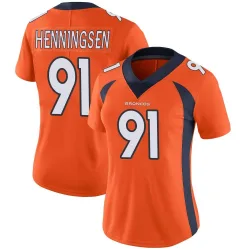 Women's Matt Henningsen Denver Broncos No.91 Limited Team Color Vapor Untouchable Jersey - Orange