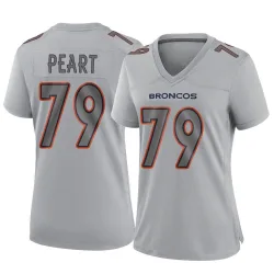 Women's Matt Peart Denver Broncos No.79 Game Atmosphere Fashion Jersey - Gray