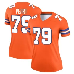Women's Matt Peart Denver Broncos No.79 Legend Alternate Mile High Collection 1977 Throwback Jersey - Orange