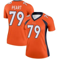 Women's Matt Peart Denver Broncos No.79 Legend Jersey - Orange