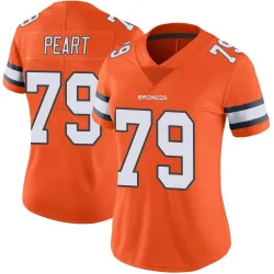 Women's Matt Peart Denver Broncos No.79 Limited Color Rush Vapor Untouchable Jersey - Orange
