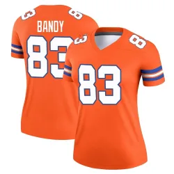 Women's Michael Bandy Denver Broncos No.83 Legend Alternate Mile High Collection 1977 Throwback Jersey - Orange