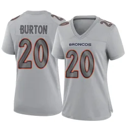 Women's Michael Burton Denver Broncos No.20 Game Atmosphere Fashion Jersey - Gray