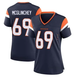 Women's Mike McGlinchey Denver Broncos No.69 Game Alternate Jersey - Navy