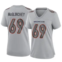 Women's Mike McGlinchey Denver Broncos No.69 Game Atmosphere Fashion Jersey - Gray