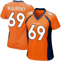 Women's Mike McGlinchey Denver Broncos No.69 Game Team Color Jersey - Orange