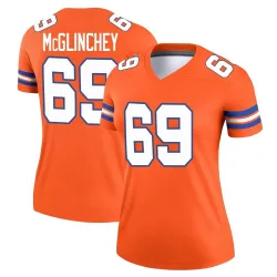 Women's Mike McGlinchey Denver Broncos No.69 Legend Alternate Mile High Collection 1977 Throwback Jersey - Orange
