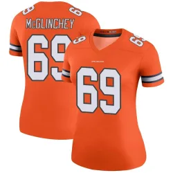 Women's Mike McGlinchey Denver Broncos No.69 Legend Color Rush Jersey - Orange