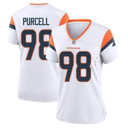 Women's Mike Purcell Denver Broncos No.98 Game 2nd Jersey - White