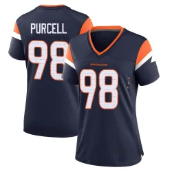 Women's Mike Purcell Denver Broncos No.98 Game Alternate Jersey - Navy