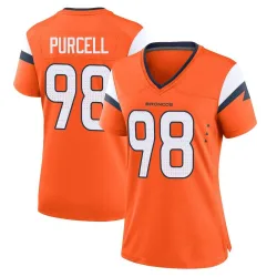 Women's Mike Purcell Denver Broncos No.98 Game Jersey - Orange