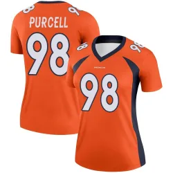 Women's Mike Purcell Denver Broncos No.98 Legend Jersey - Orange