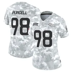 Women's Mike Purcell Denver Broncos No.98 Limited 2024 Salute to Service Jersey - Arctic Camo