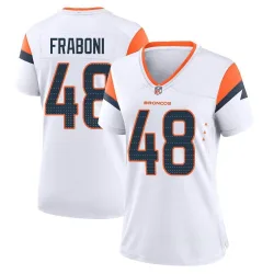 Women's Mitchell Fraboni Denver Broncos No.48 Game 2nd Jersey - White