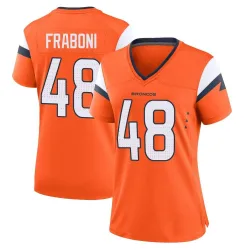 Women's Mitchell Fraboni Denver Broncos No.48 Game Jersey - Orange