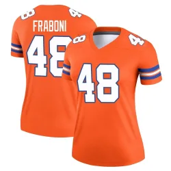 Women's Mitchell Fraboni Denver Broncos No.48 Legend Alternate Mile High Collection 1977 Throwback Jersey - Orange