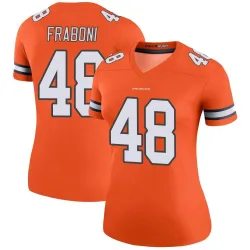 Women's Mitchell Fraboni Denver Broncos No.48 Legend Color Rush Jersey - Orange