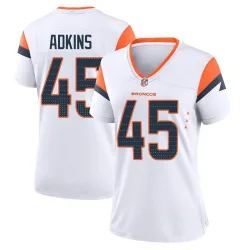 Women's Nate Adkins Denver Broncos No.45 Game 2nd Jersey - White