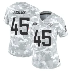 Women's Nate Adkins Denver Broncos No.45 Limited 2024 Salute to Service Jersey - Arctic Camo