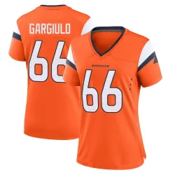 Women's Nick Gargiulo Denver Broncos No.66 Game Jersey - Orange