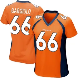Women's Nick Gargiulo Denver Broncos No.66 Game Team Color Jersey - Orange